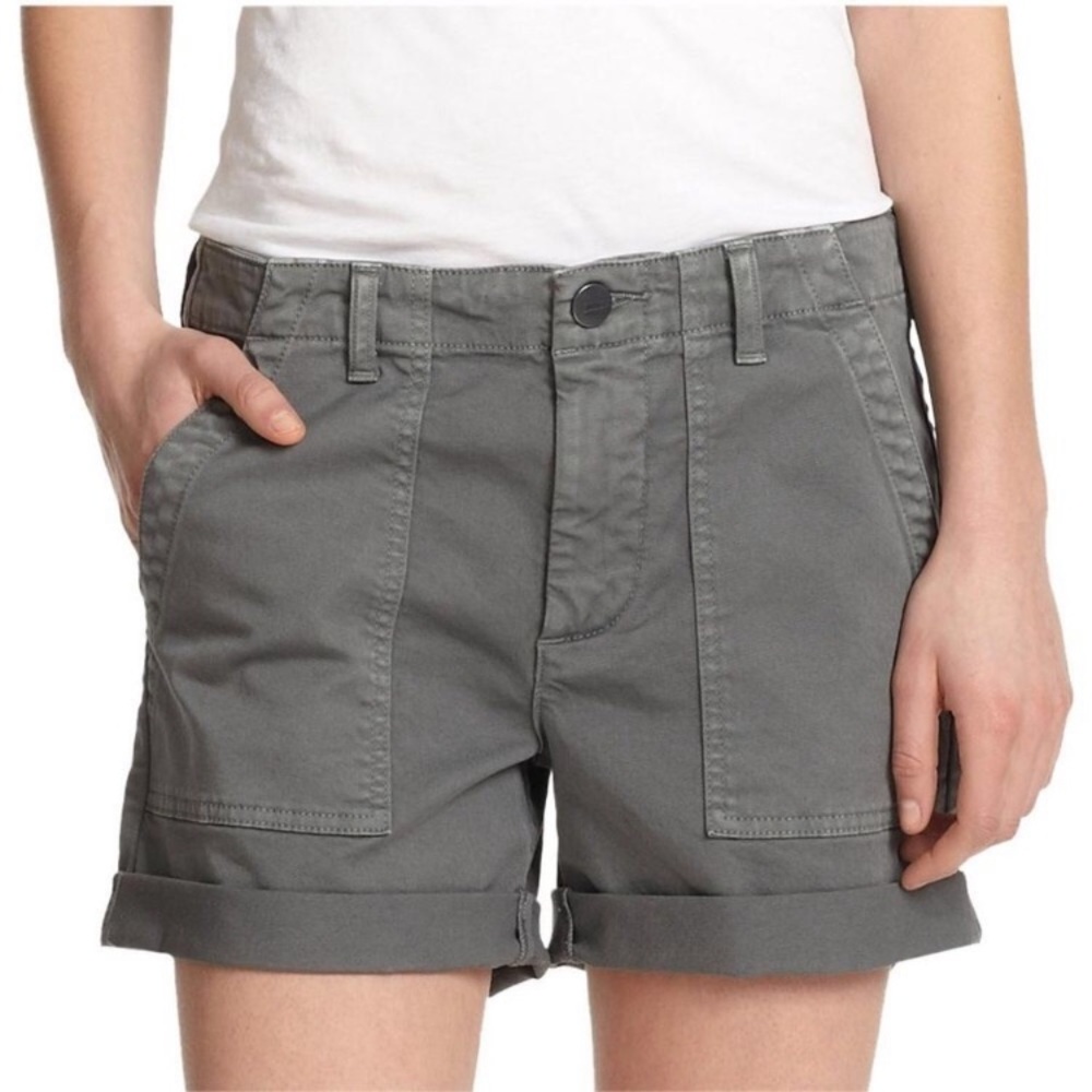 Vince Forge Patch Cuffed Cargo Short Shorts